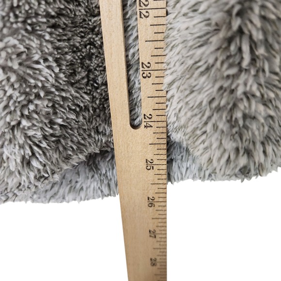 PJ SALVAGE Hoodie Womens XL Extra Large Gray Faux Fur Pullover Drawstring Grey - Picture 8 of 11